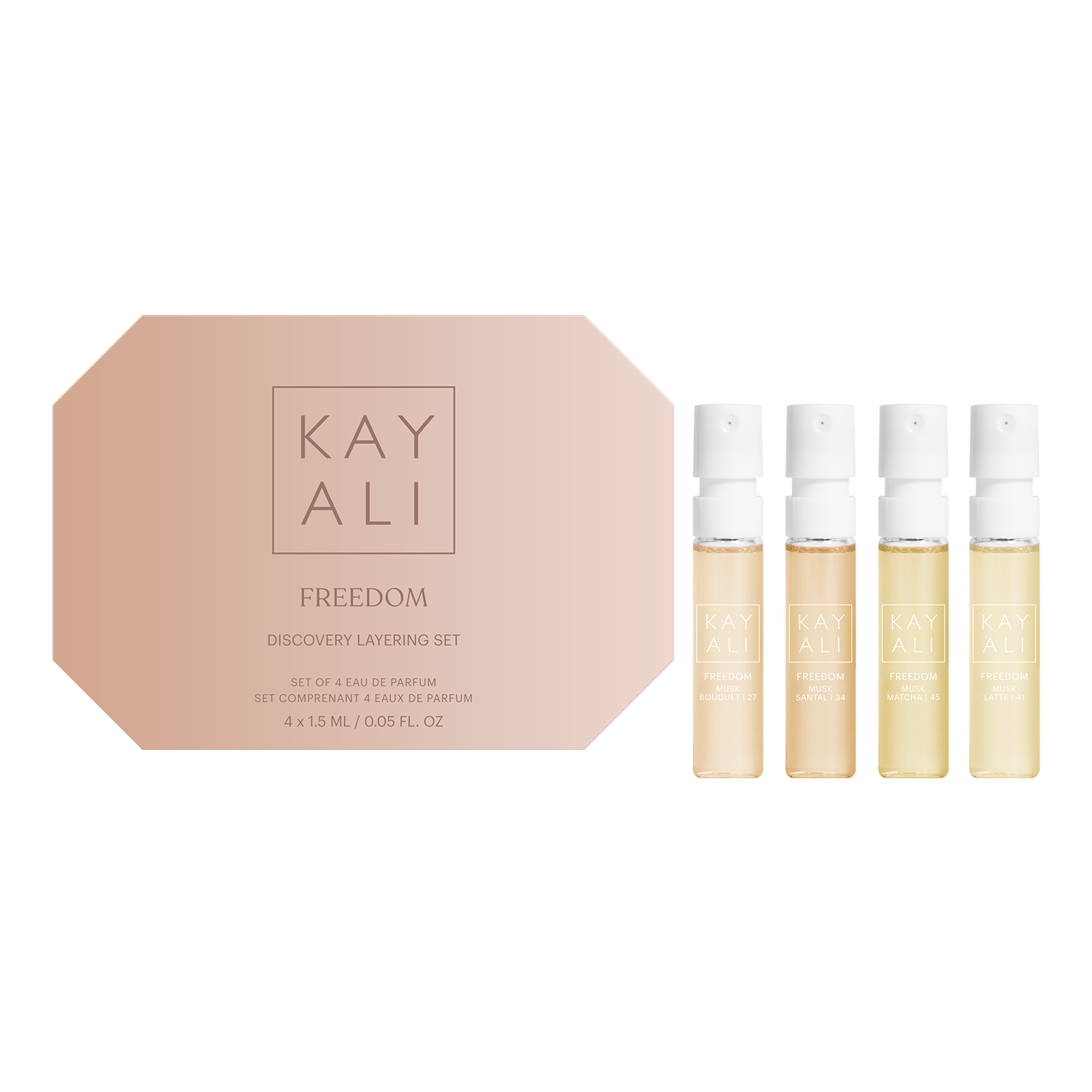 KAYALI Freedom Discovery Set - 4x1.5ml Layering Perfumes – KAYALI UK